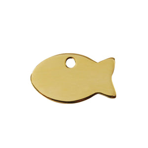Red Dingo Brass "Fish" Pet Tag