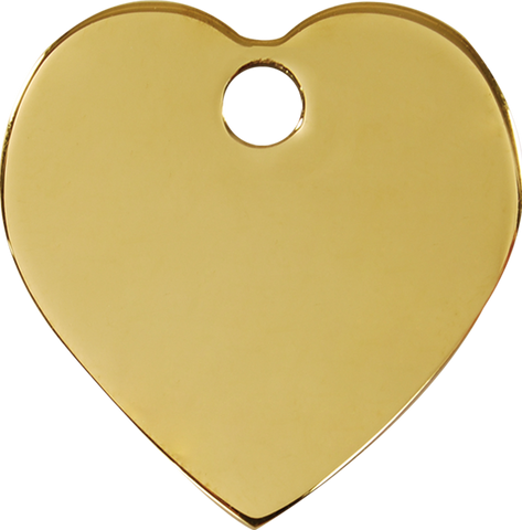 Red Dingo Brass "Heart" Pet Tag