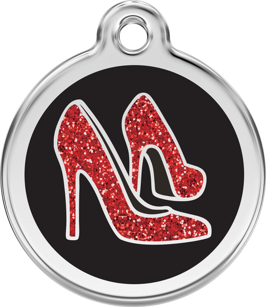 Red Dingo "Red Shoe" Glitter Dog Tag