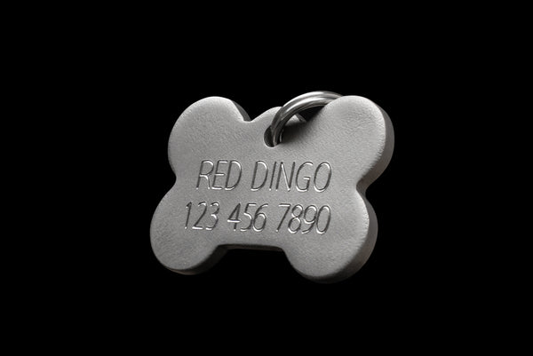 Red Dingo Titanium "Bone" Dog Tag