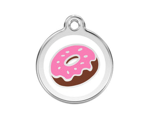 Red Dingo "Donut" Enamel Dog Tag