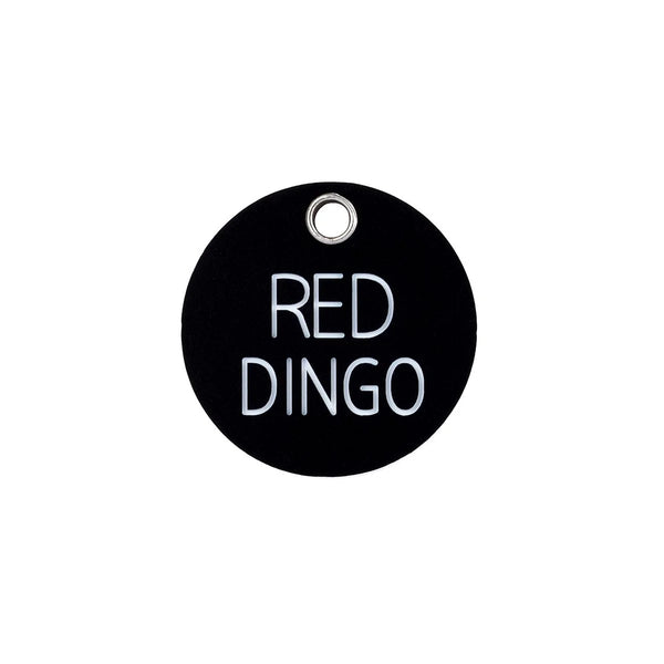 Red Dingo Plastic "Circle" Dog Tag