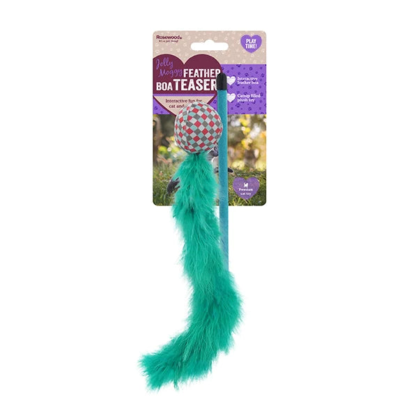 Rosewood Jolly Moggy Cat Feather Boa