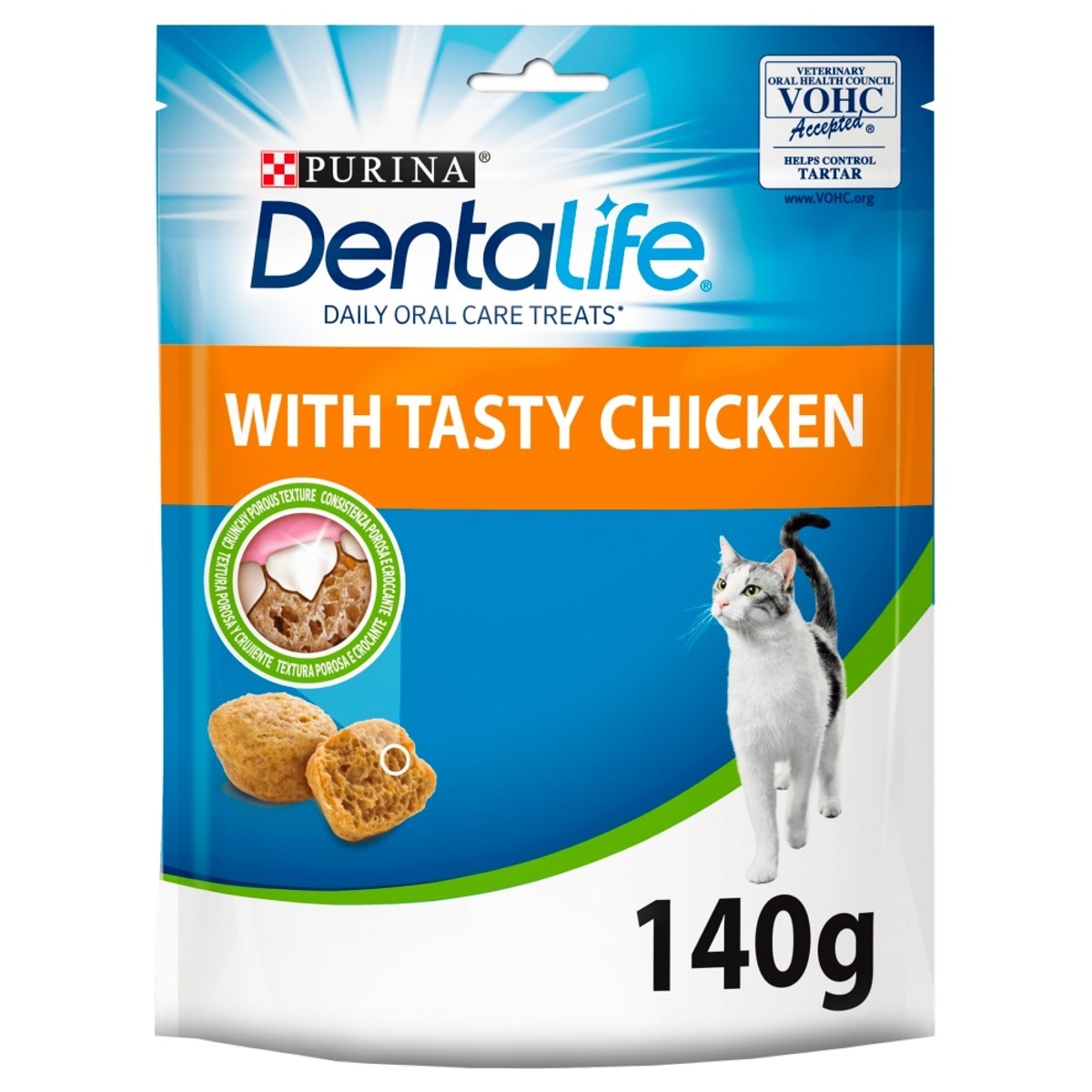 Purina Dentalife Dental Chews with Tasty Chicken for Cats 140g