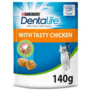 Purina Dentalife Dental Chews with Tasty Chicken for Cats 140g