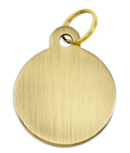 Tagiffany Luxury Pet ID Tag - Circular Hooped - Brass