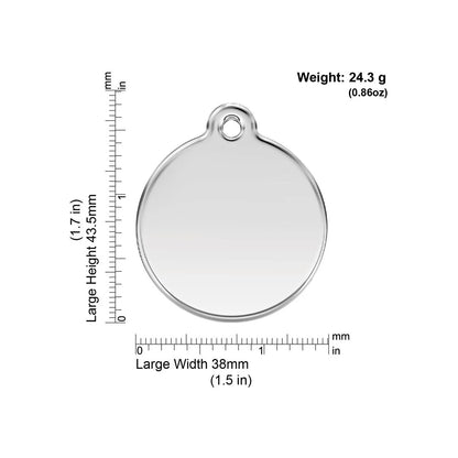 Red Dingo Enamel Dog Tag - Horseshoe