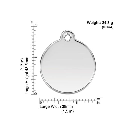 Red Dingo "Smiley Face" Enamel Dog Tag