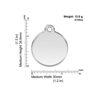 Red Dingo Enamel Dog Tag - Horseshoe