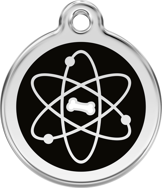 Red Dingo "Atom" Enamel Dog Tag