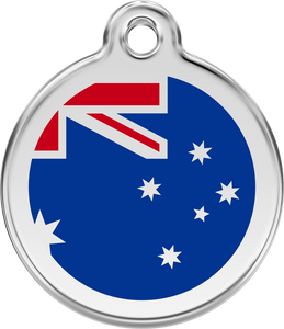 Red Dingo ''Flags'' Enamel Dog Tag