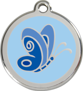 Red Dingo Enamel Dog Tag - Butterfly