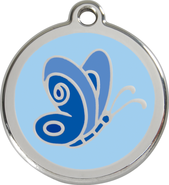 Red Dingo Enamel Dog Tag - Butterfly