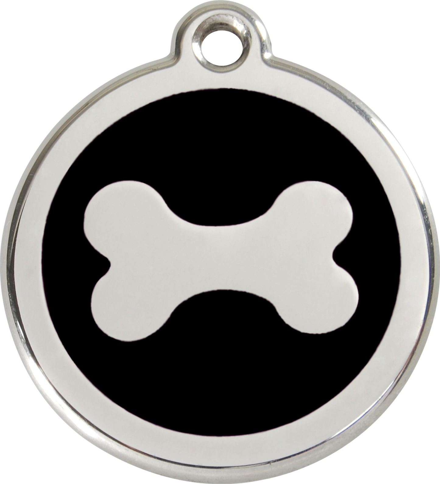 Red Dingo Enamel Dog Tag - Bone