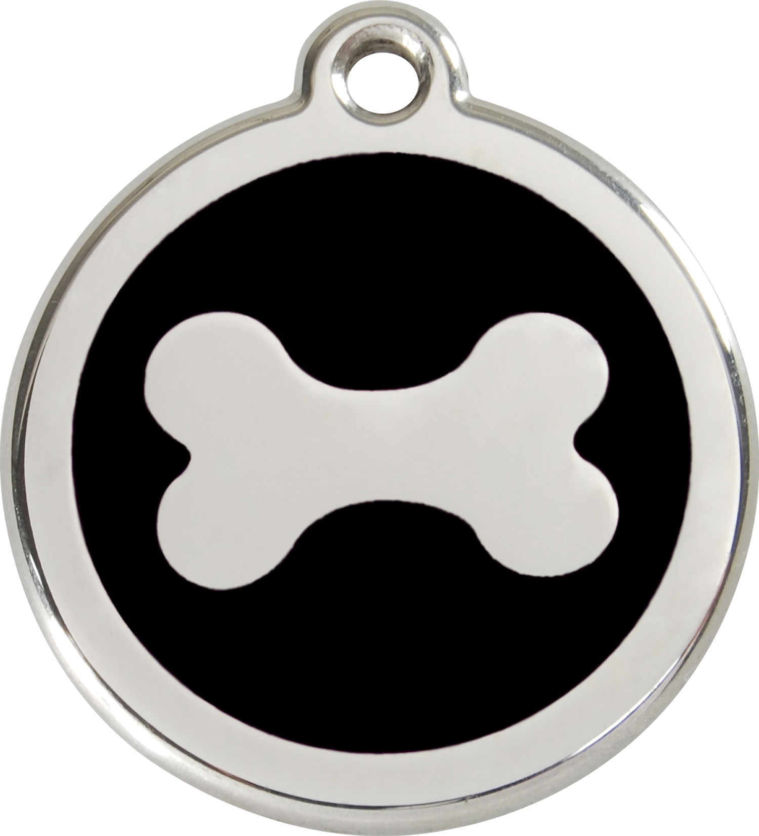 Red Dingo Enamel Dog Tag - Bone