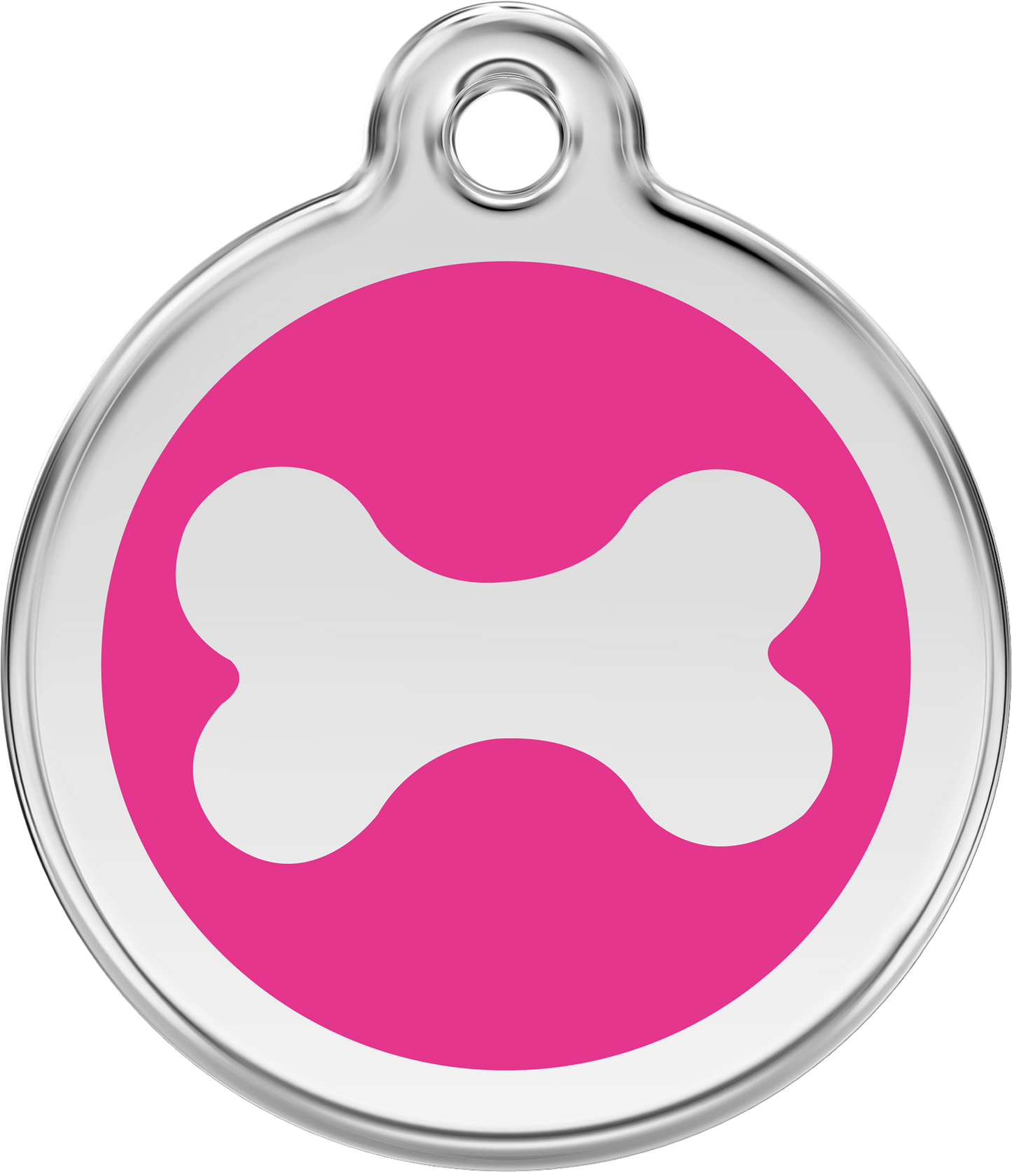 Red Dingo Enamel Dog Tag - Bone