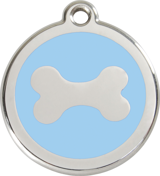 Red Dingo Enamel Dog Tag - Bone