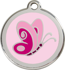 Red Dingo Enamel Dog Tag - Butterfly