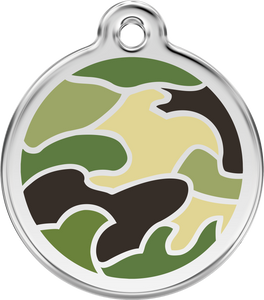 Red Dingo Enamel Dog Tag - Camouflage