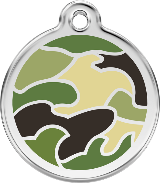 Red Dingo Enamel Dog Tag - Camouflage