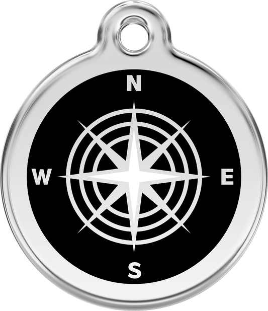 Red Dingo "Compass" Enamel Dog Tag