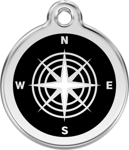 Red Dingo "Compass" Enamel Dog Tag