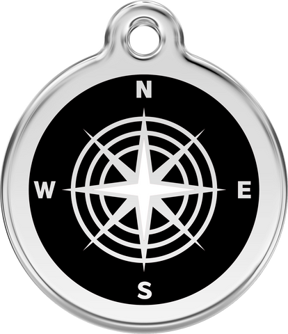 Red Dingo "Compass" Enamel Dog Tag