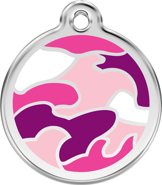 Red Dingo Enamel Dog Tag - Camouflage