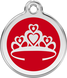 Red Dingo Enamel Dog Tag - Crown