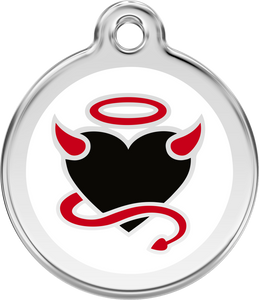 Red Dingo "Devil" Enamel Dog Tag