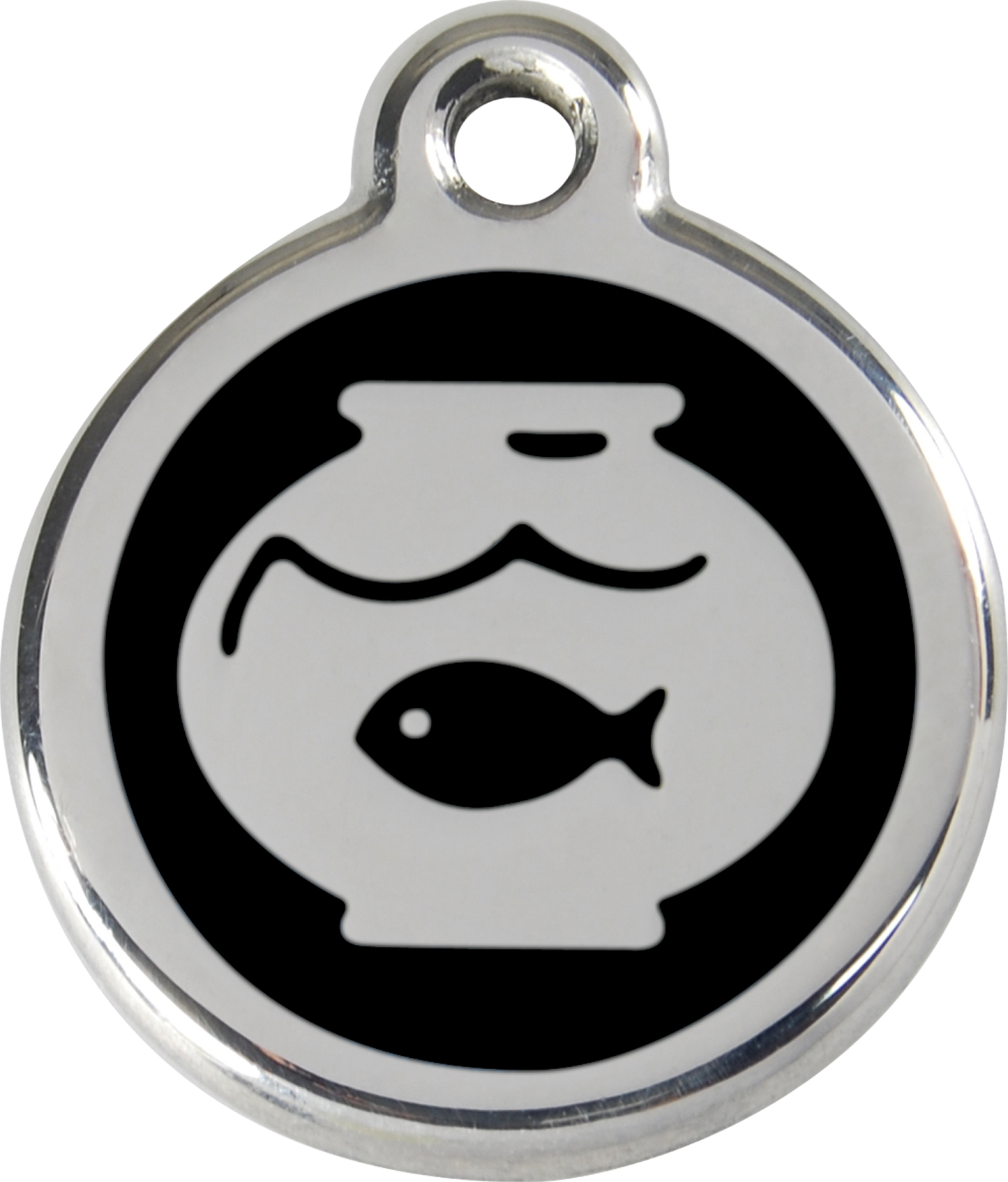 Red Dingo Enamel Cat Tag - Fish Bowl