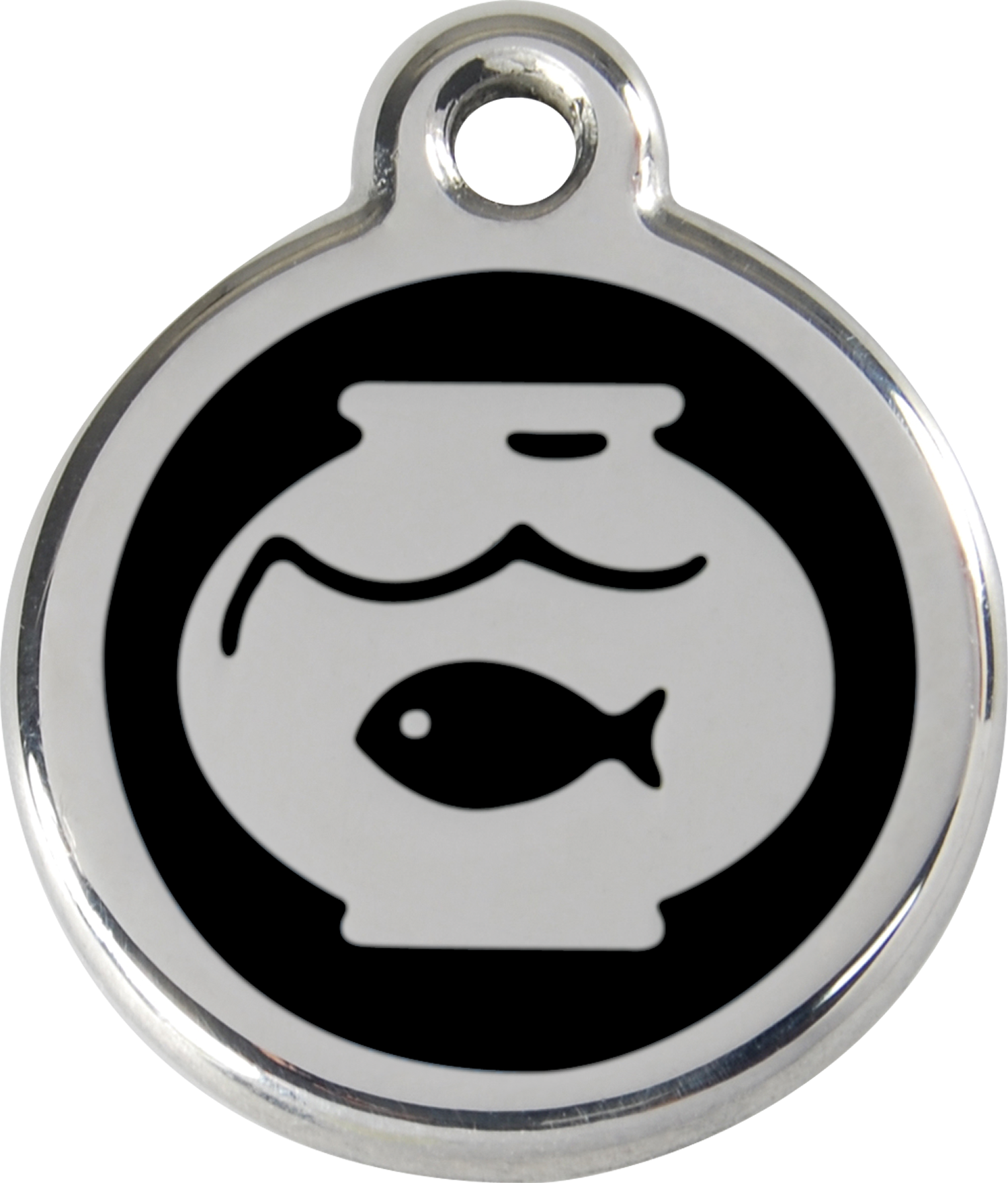 Red Dingo Enamel Cat Tag - Fish Bowl