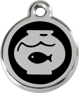 Red Dingo Enamel Cat Tag - Fish Bowl