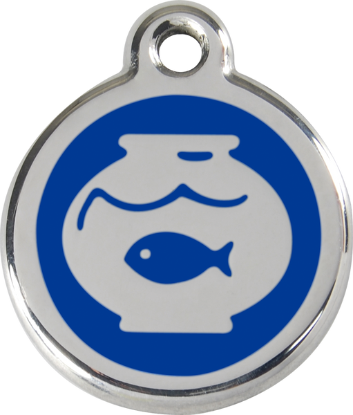 Red Dingo Enamel Cat Tag - Fish Bowl