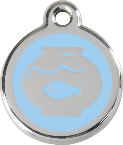 Red Dingo Enamel Cat Tag - Fish Bowl