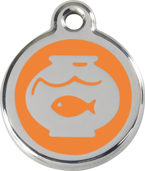 Red Dingo Enamel Cat Tag - Fish Bowl