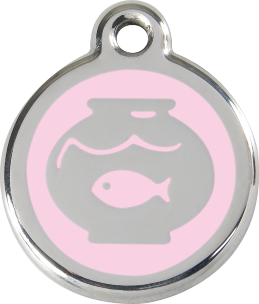 Red Dingo Enamel Cat Tag - Fish Bowl