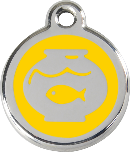 Red Dingo Enamel Cat Tag - Fish Bowl
