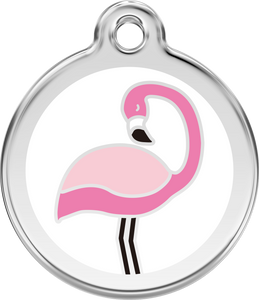 Red Dingo "Flamingo" Enamel Dog Tag