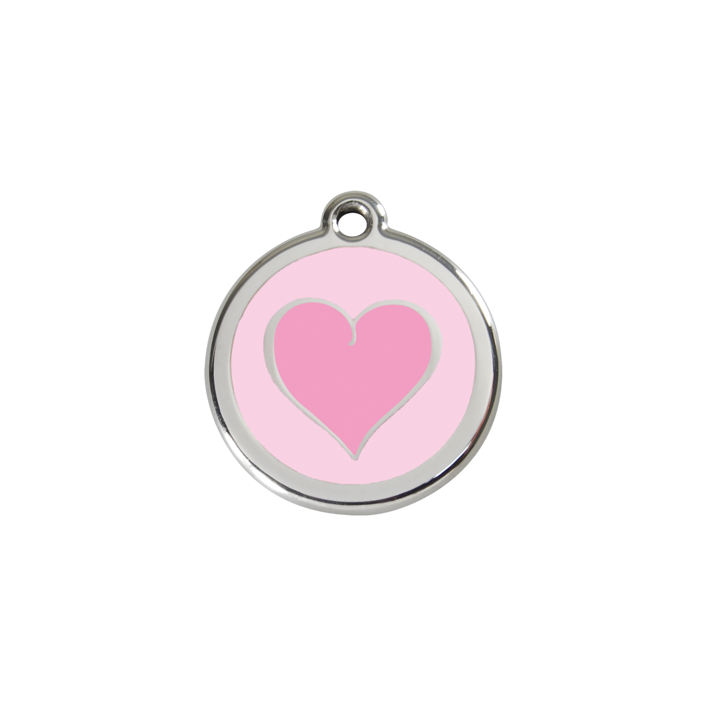 Red Dingo Enamel Dog Tag - Heart