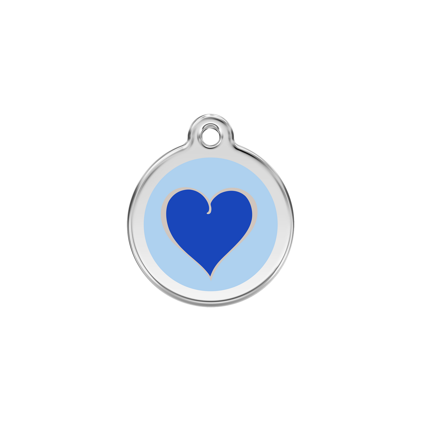 Red Dingo Enamel Dog Tag - Heart