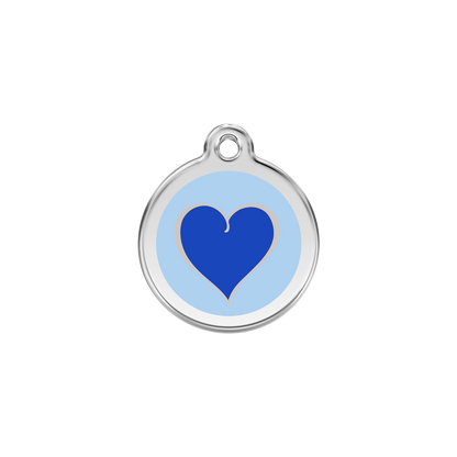 Red Dingo Enamel Dog Tag - Heart