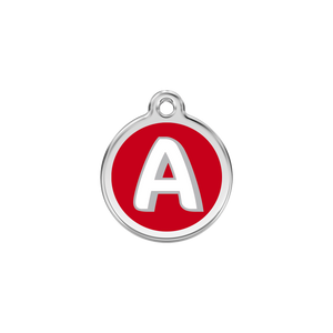 Red Dingo Enamel Dog Tag - Alphabet