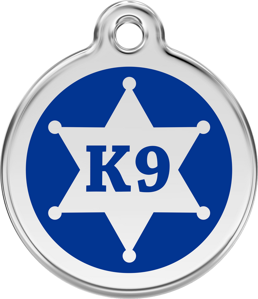 Red Dingo "Sheriff" Enamel Dog Tag