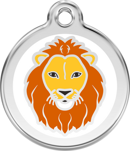 Red Dingo "Lion" Enamel Dog Tag