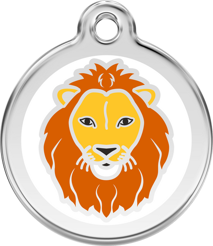 Red Dingo "Lion" Enamel Dog Tag