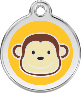 Red Dingo "Monkey" Enamel Dog Tag