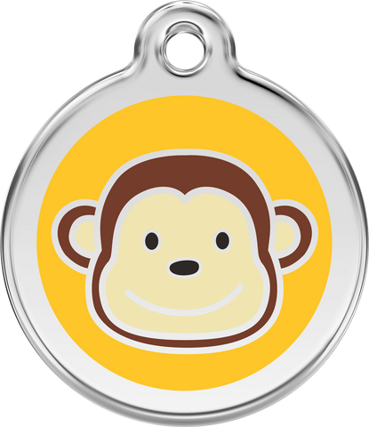 Red Dingo "Monkey" Enamel Dog Tag