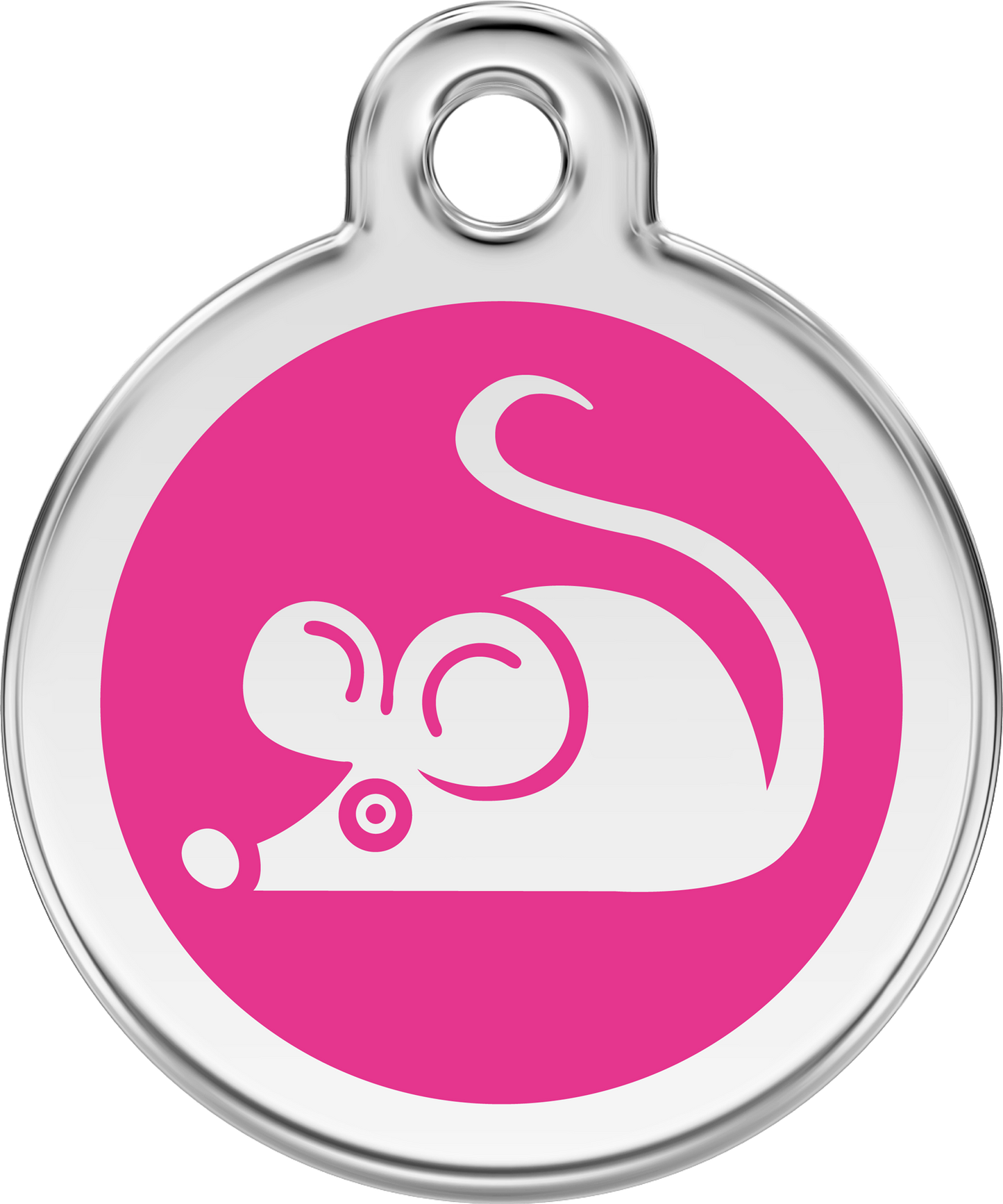 Red Dingo Enamel Cat Tag - Mouse