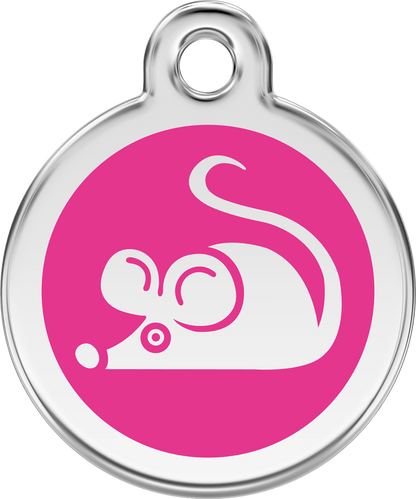Red Dingo Enamel Cat Tag - Mouse